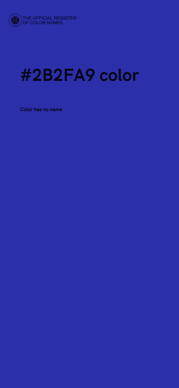 #2B2FA9 color image