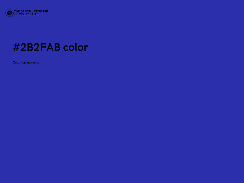 #2B2FAB color image