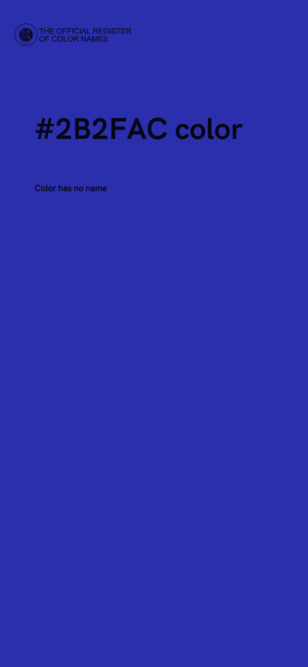 #2B2FAC color image