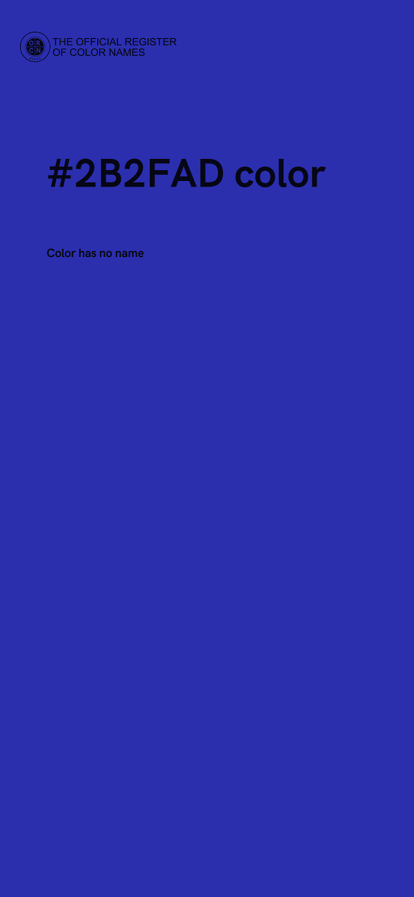 #2B2FAD color image