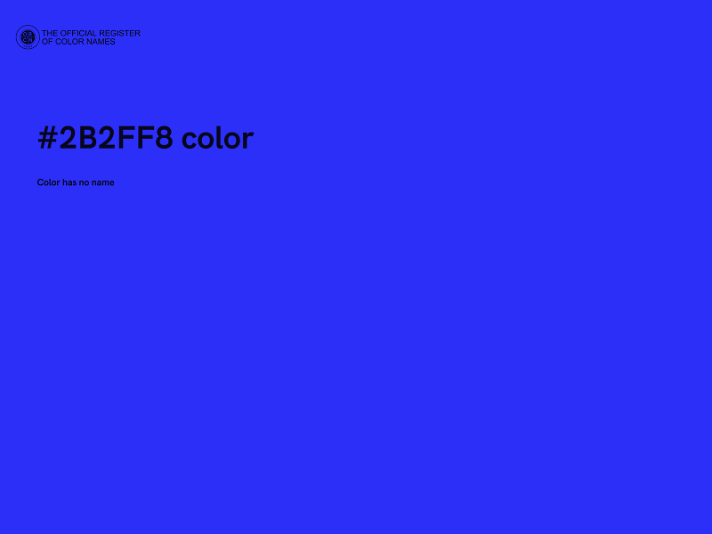 #2B2FF8 color image