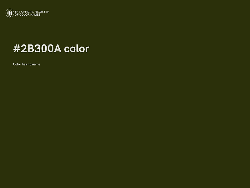 #2B300A color image