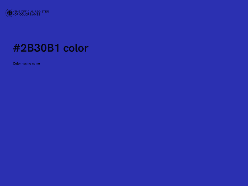 #2B30B1 color image