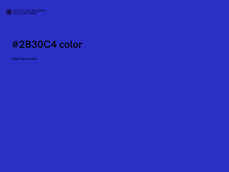 #2B30C4 color image
