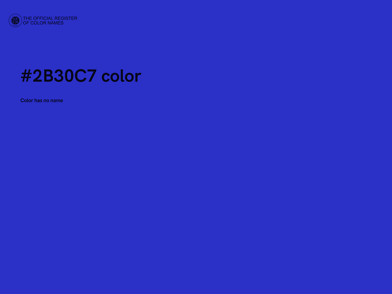 #2B30C7 color image