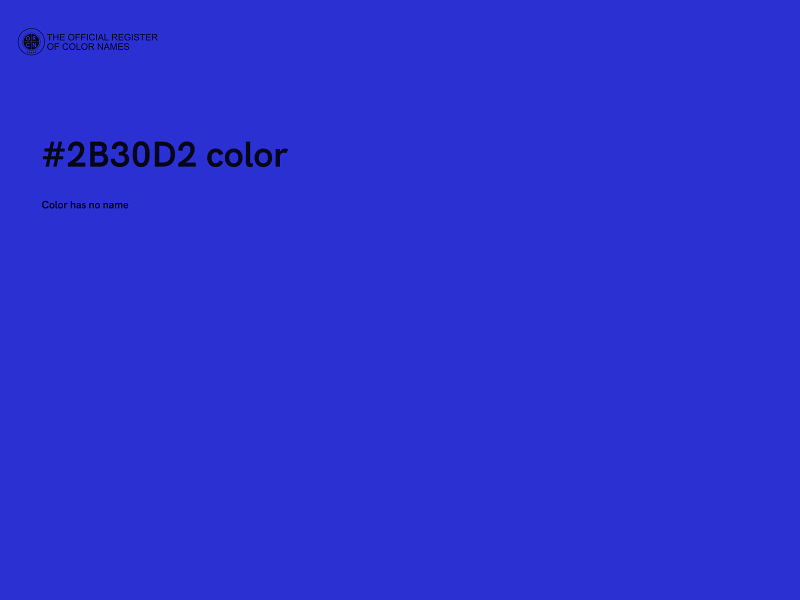 #2B30D2 color image