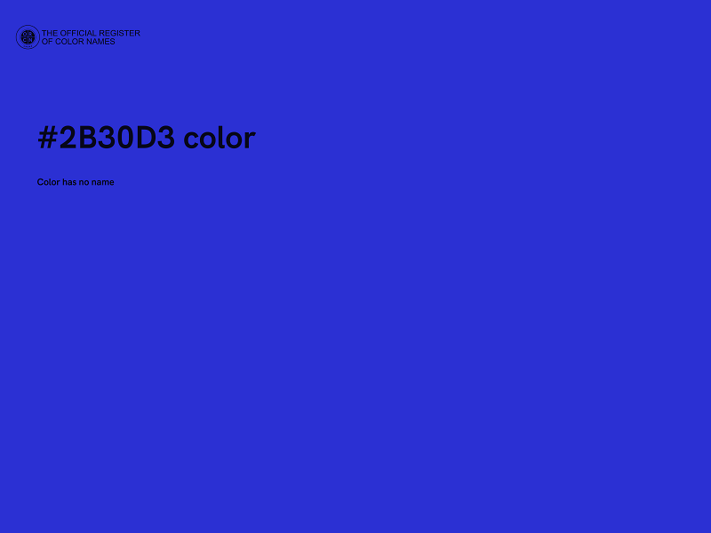 #2B30D3 color image