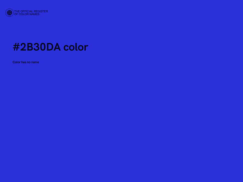 #2B30DA color image