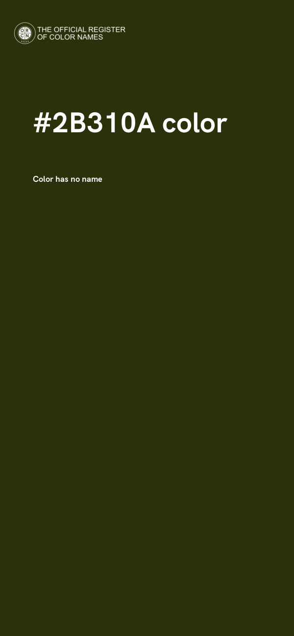 #2B310A color image
