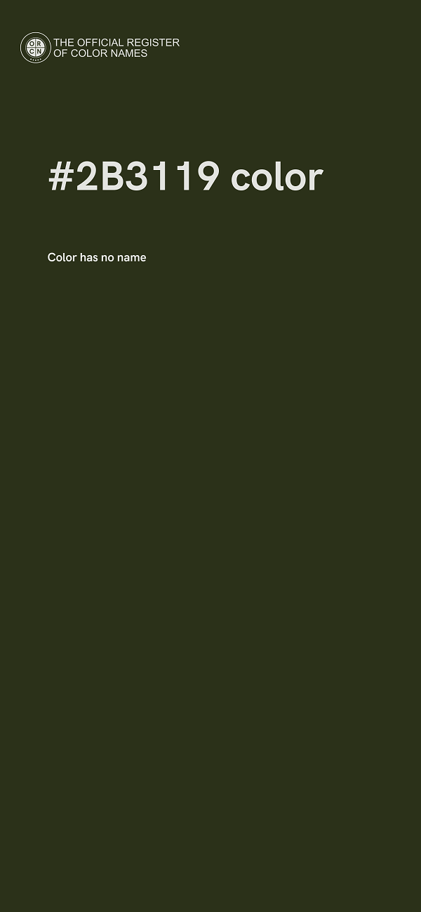 #2B3119 color image