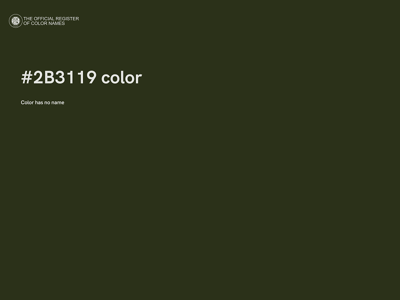 #2B3119 color image