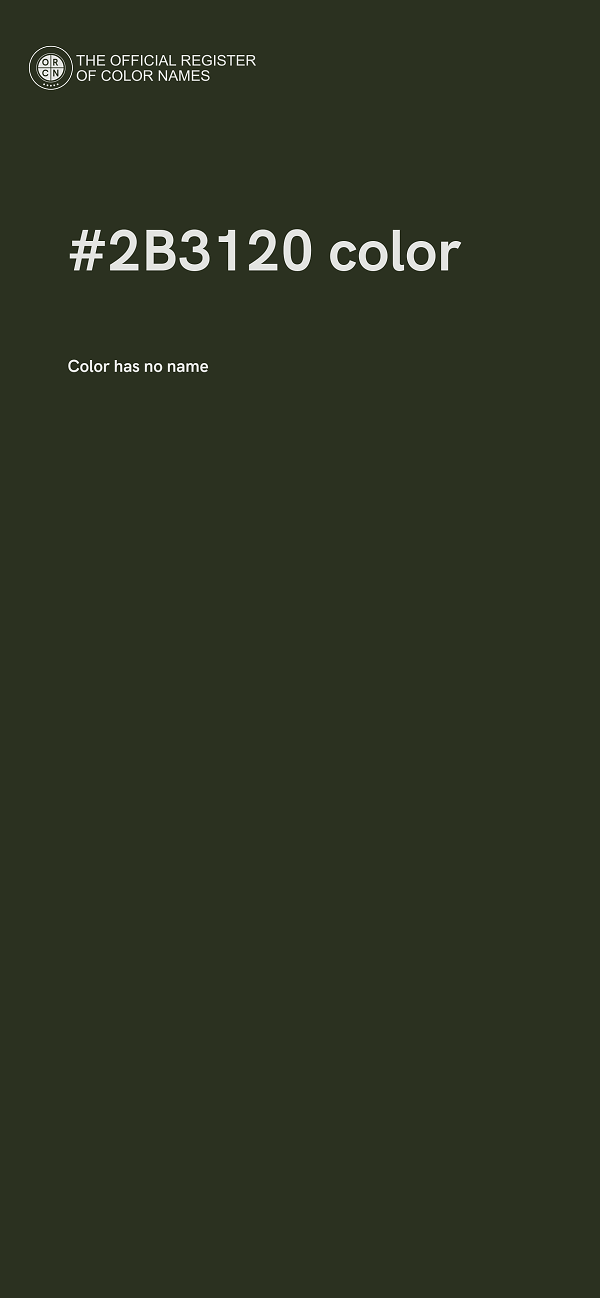 #2B3120 color image