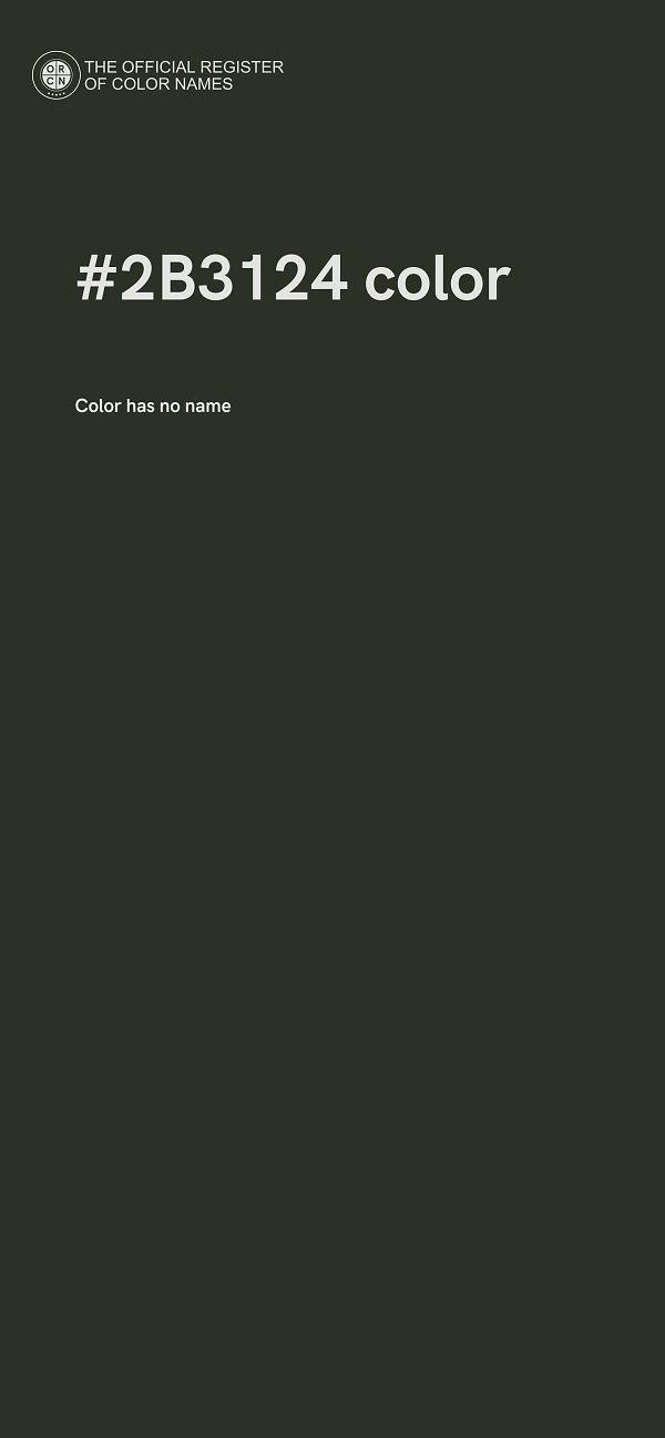 #2B3124 color image