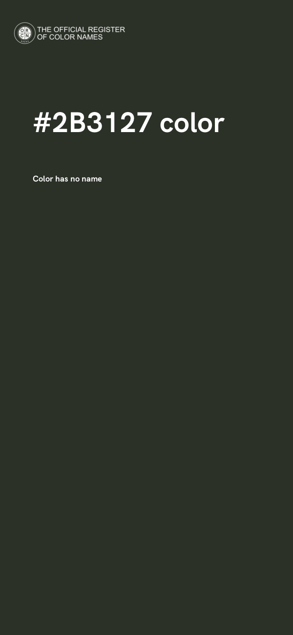 #2B3127 color image