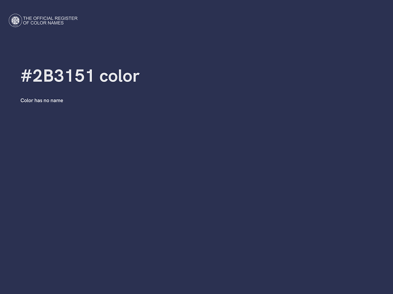 #2B3151 color image