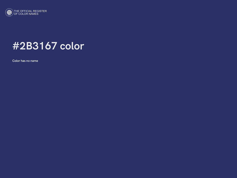 #2B3167 color image