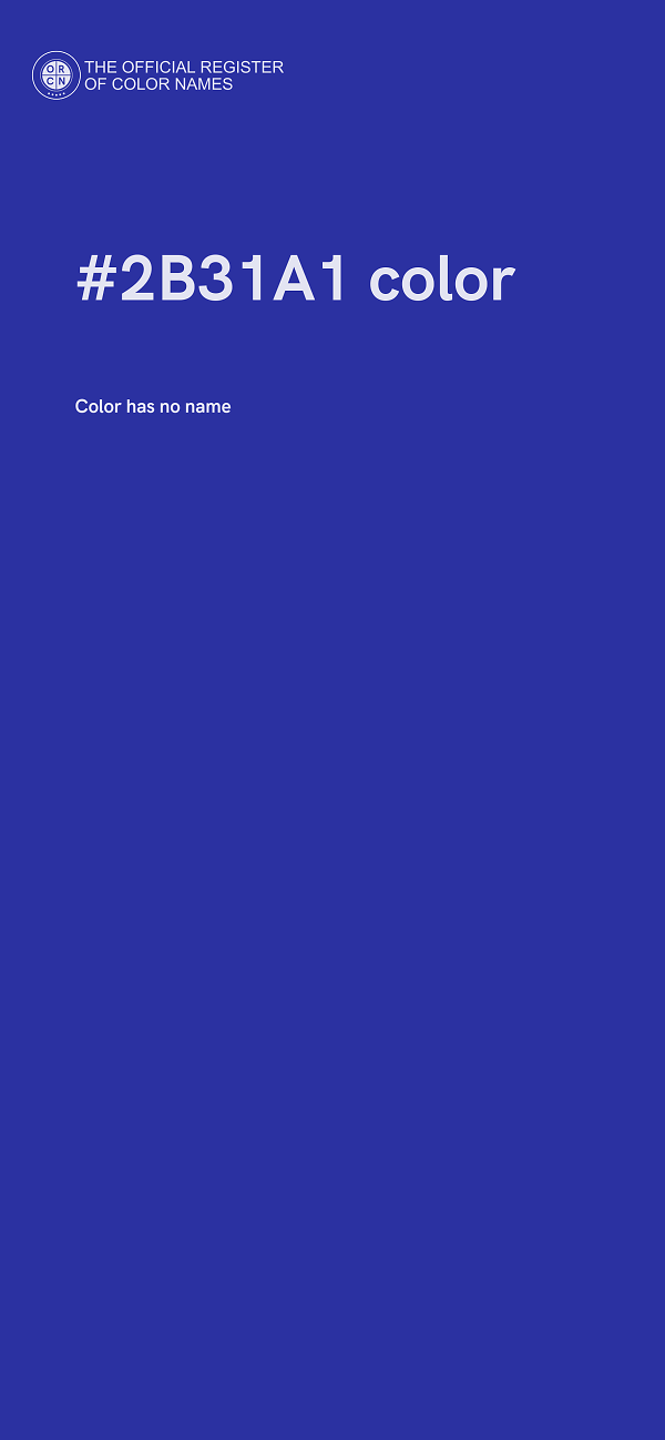 #2B31A1 color image