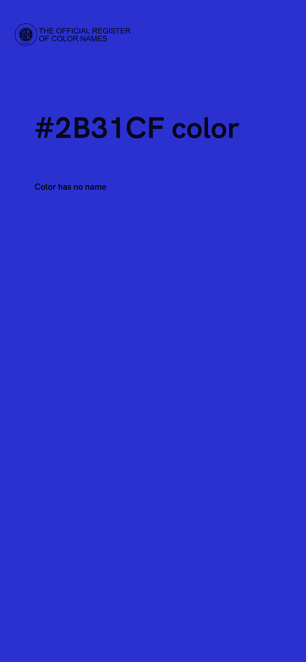 #2B31CF color image