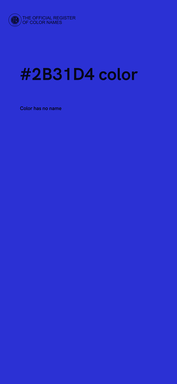 #2B31D4 color image