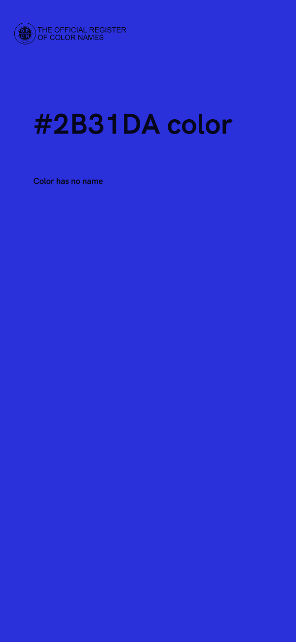 #2B31DA color image