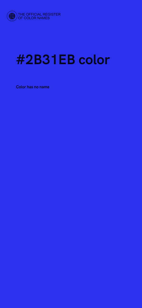 #2B31EB color image
