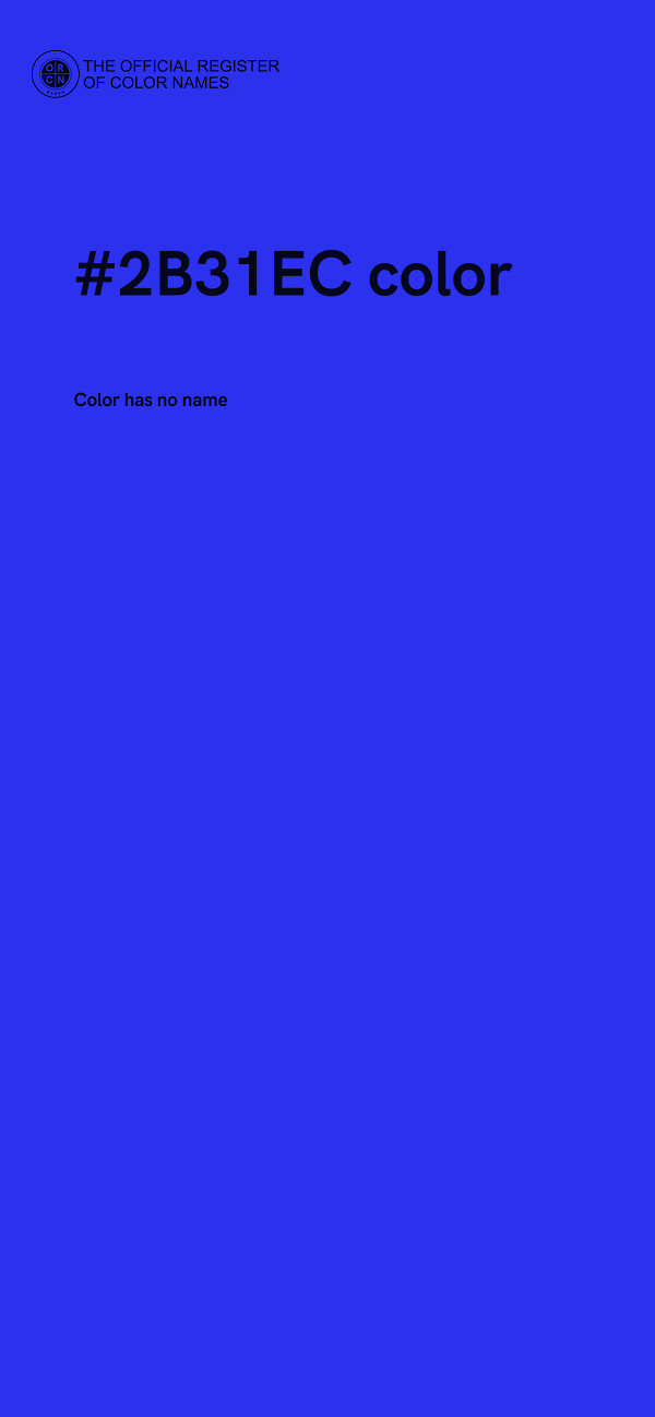 #2B31EC color image