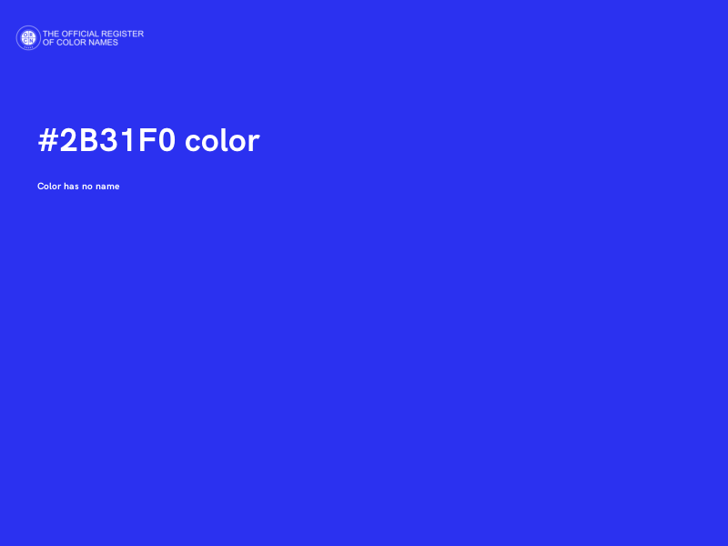 #2B31F0 color image
