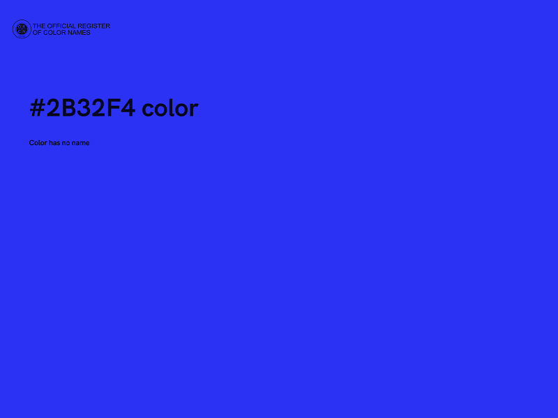 #2B32F4 color image