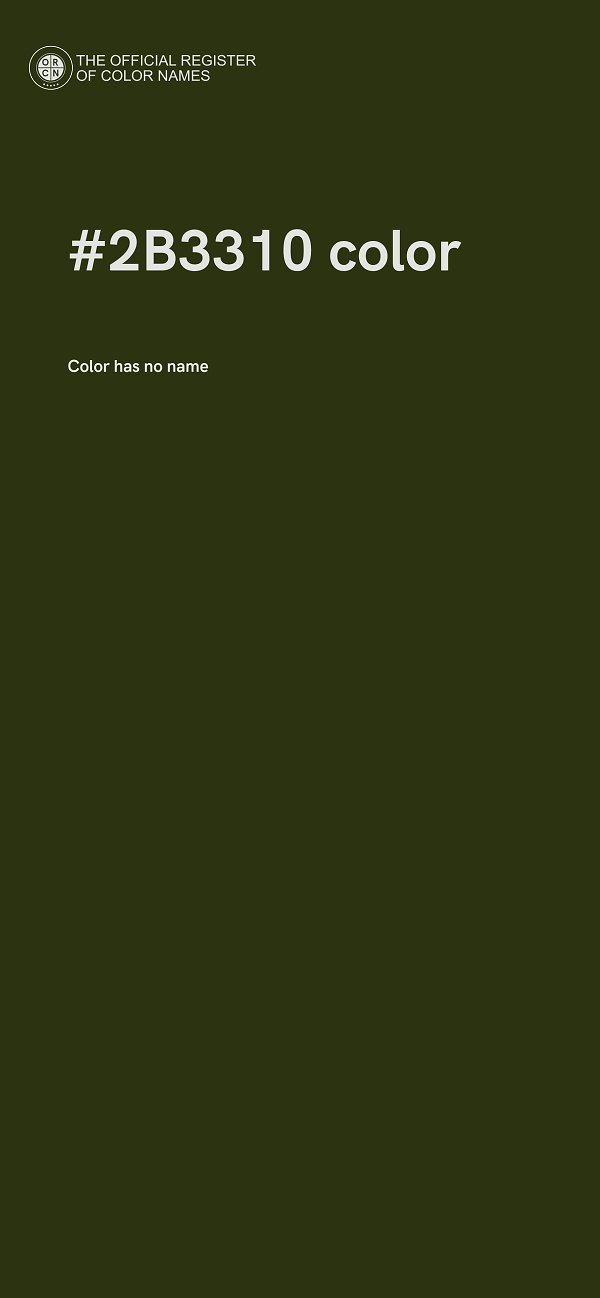 #2B3310 color image
