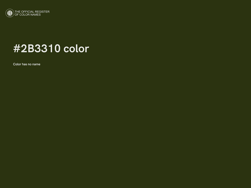 #2B3310 color image