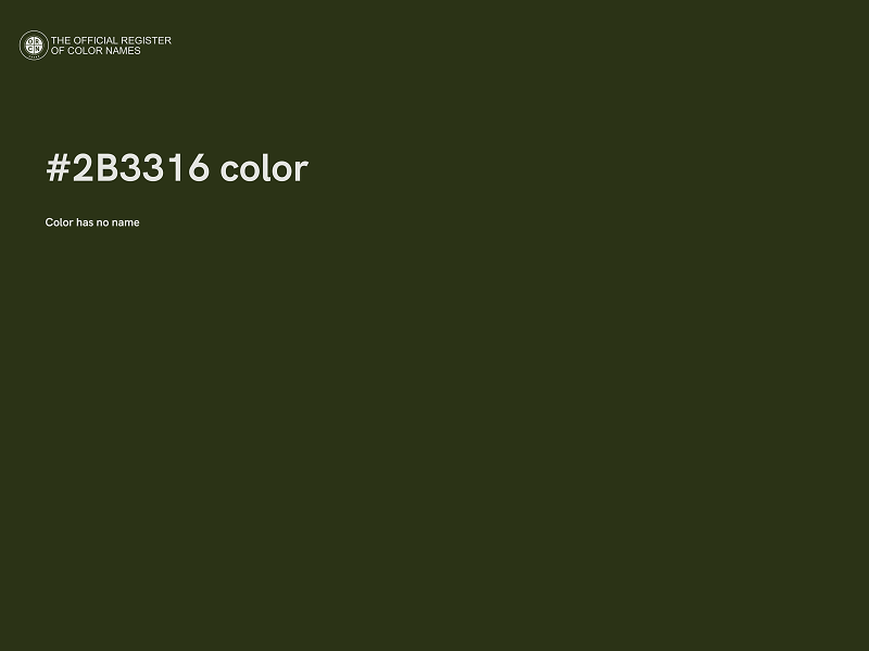 #2B3316 color image