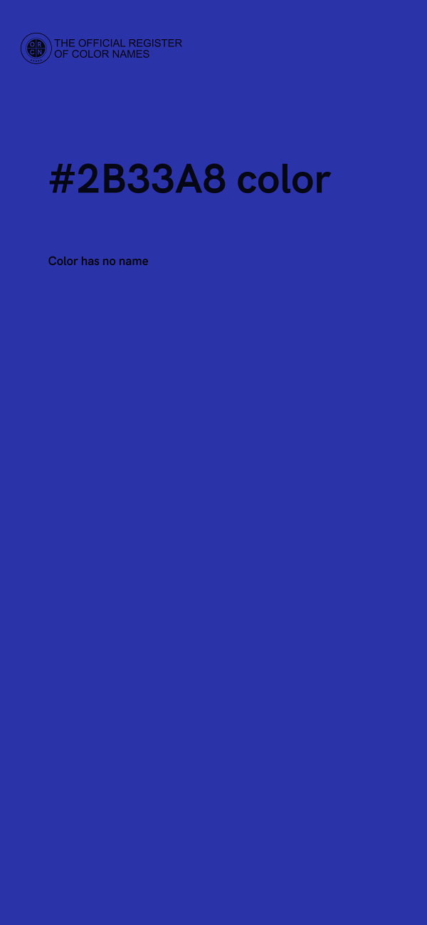 #2B33A8 color image