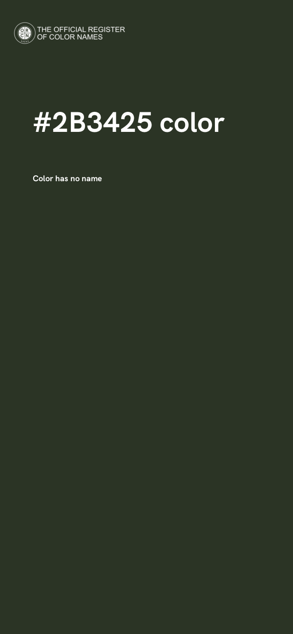 #2B3425 color image