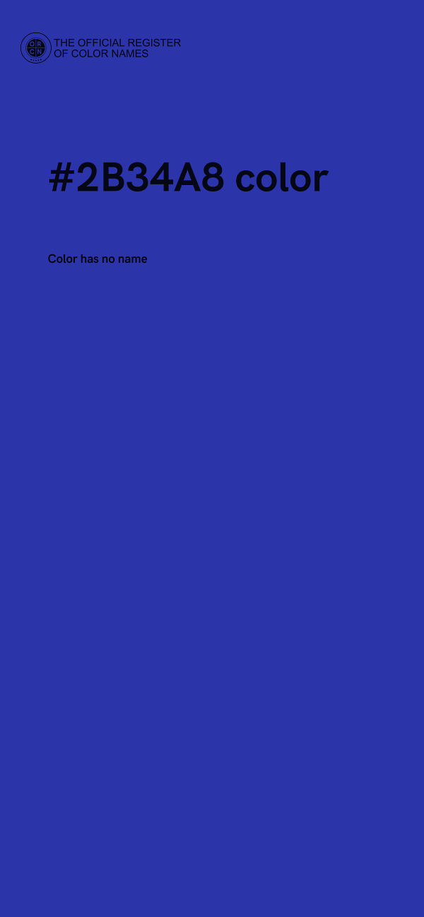#2B34A8 color image