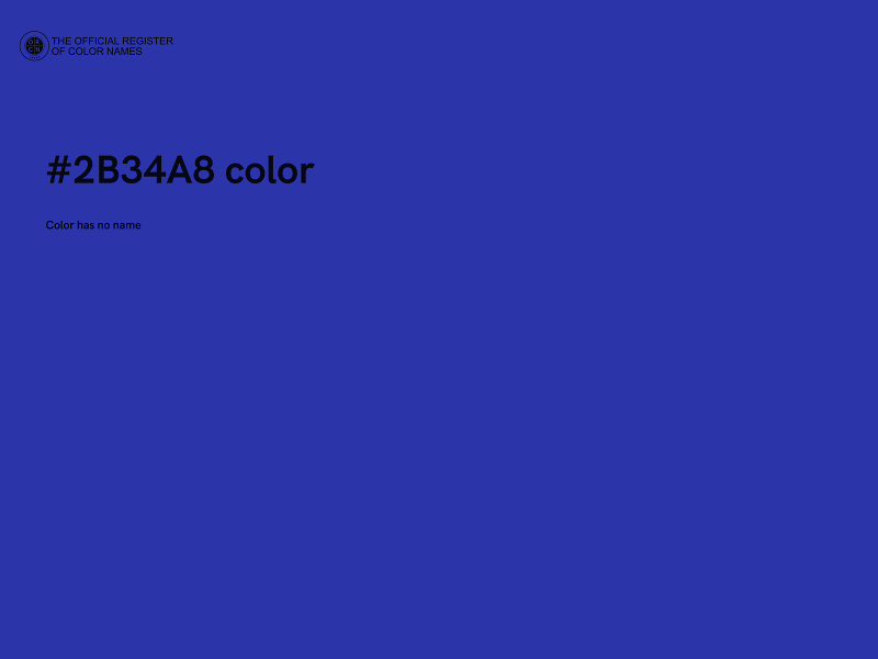 #2B34A8 color image