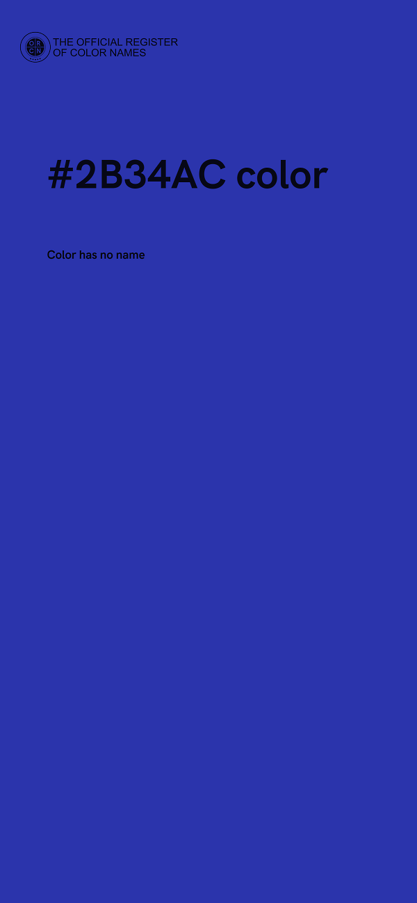 #2B34AC color image