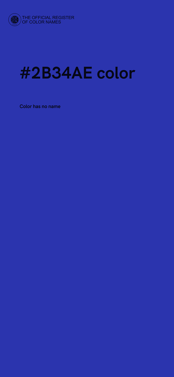 #2B34AE color image
