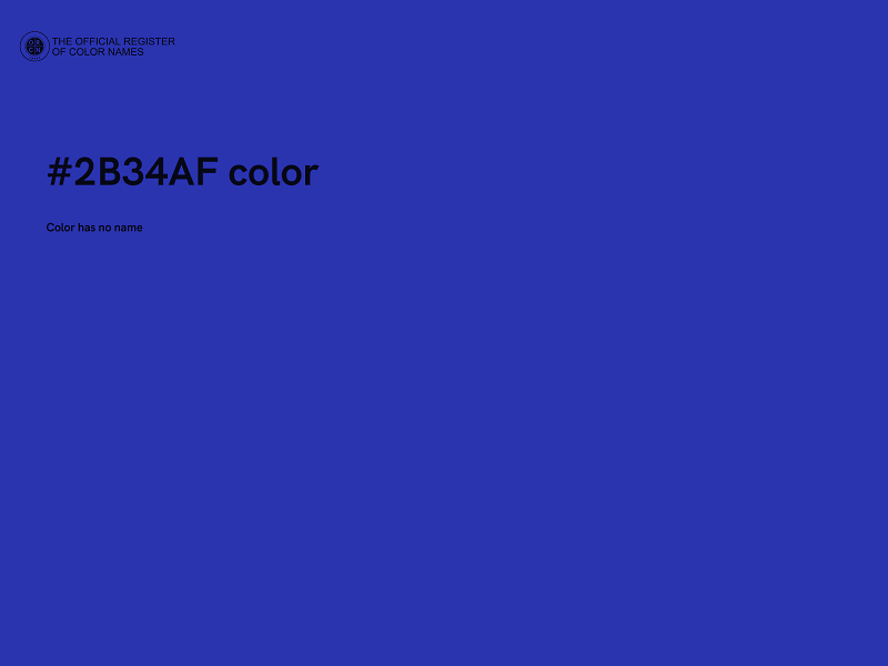 #2B34AF color image