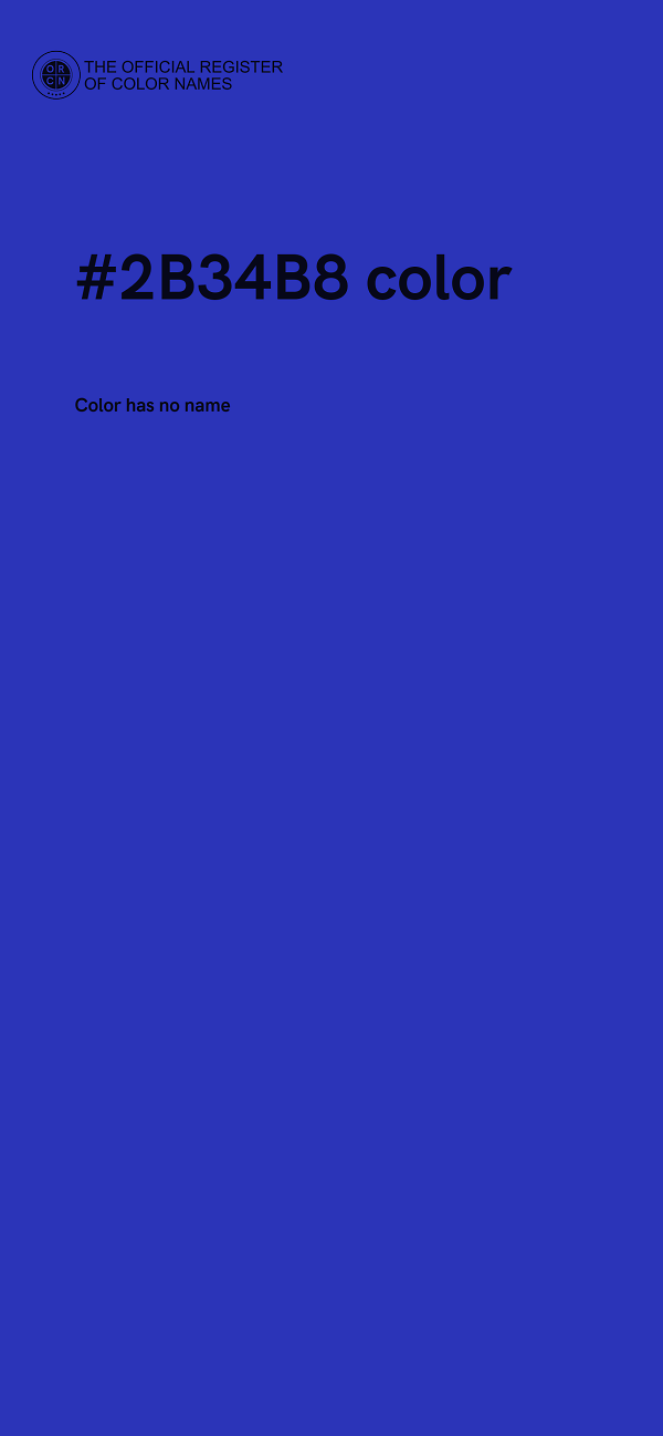 #2B34B8 color image