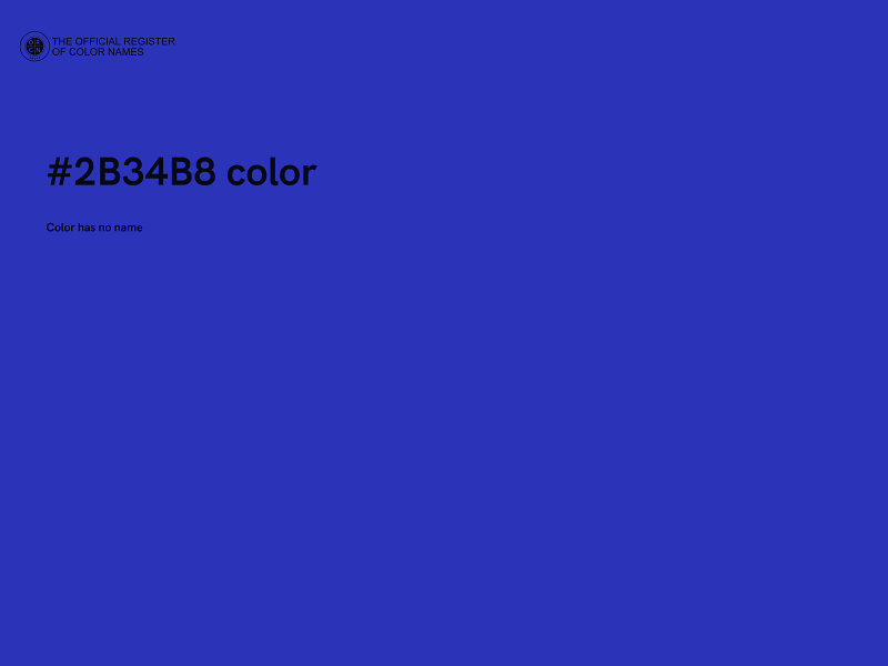 #2B34B8 color image
