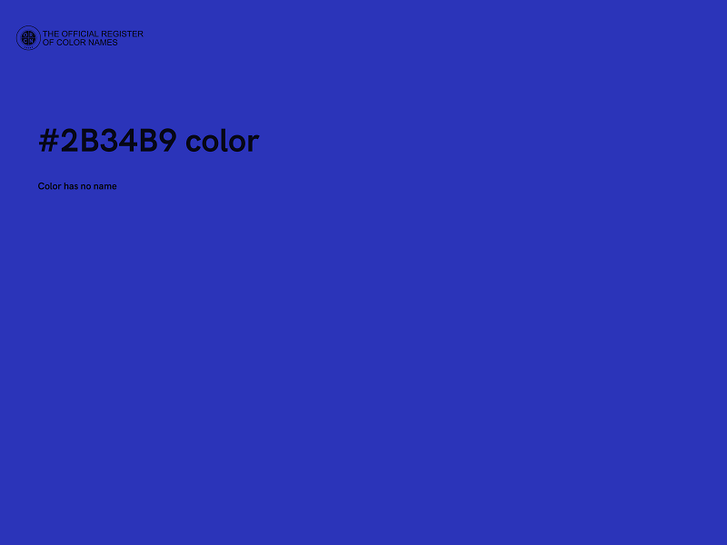 #2B34B9 color image