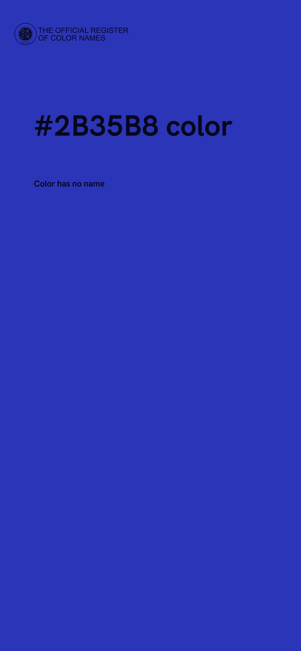 #2B35B8 color image