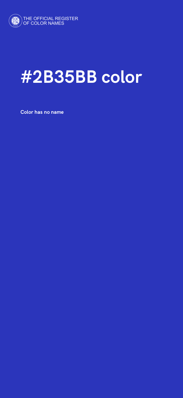 #2B35BB color image