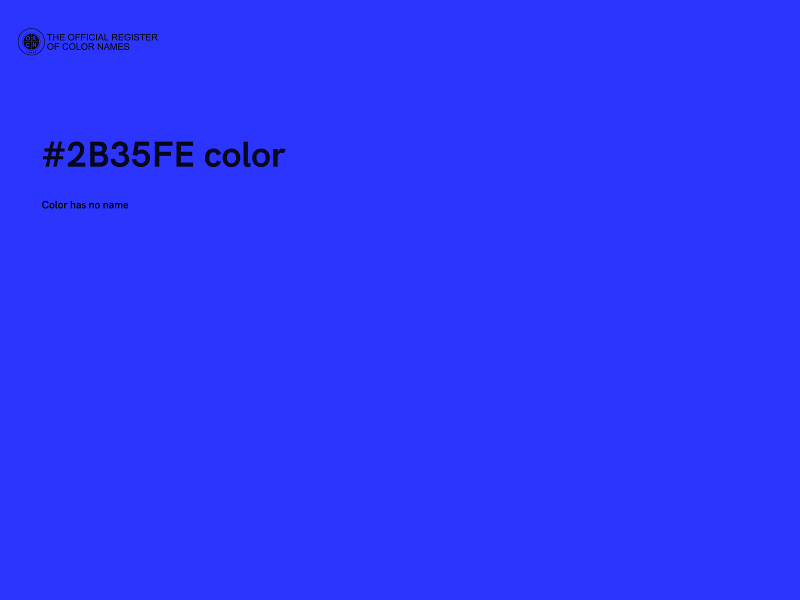 #2B35FE color image