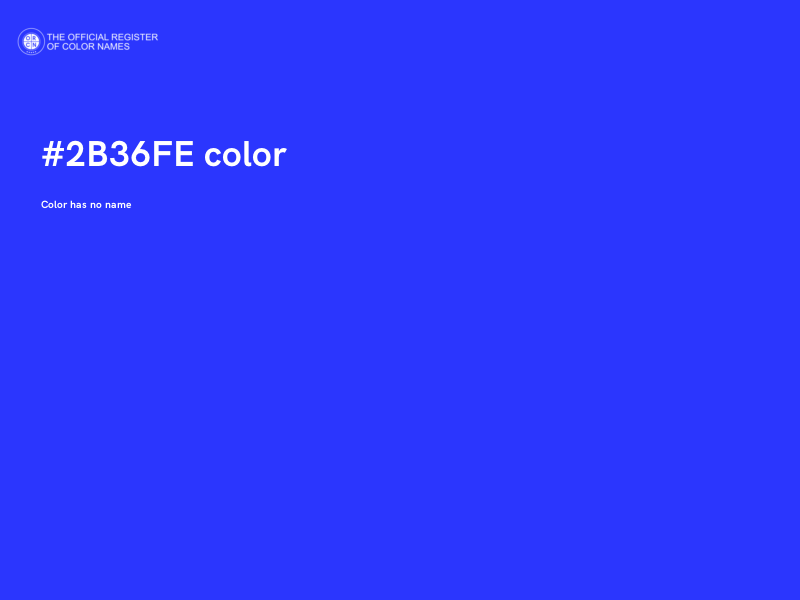 #2B36FE color image