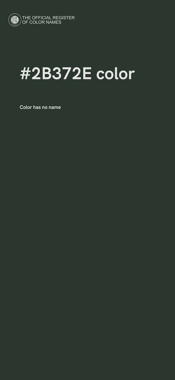 #2B372E color image