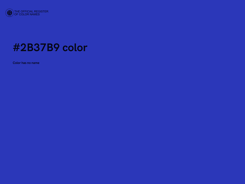 #2B37B9 color image