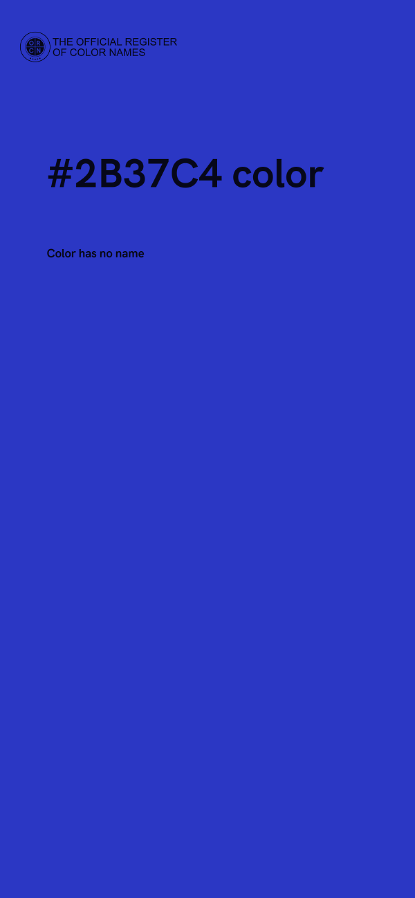 #2B37C4 color image