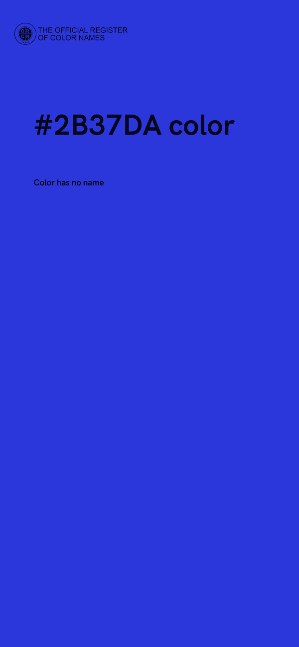#2B37DA color image