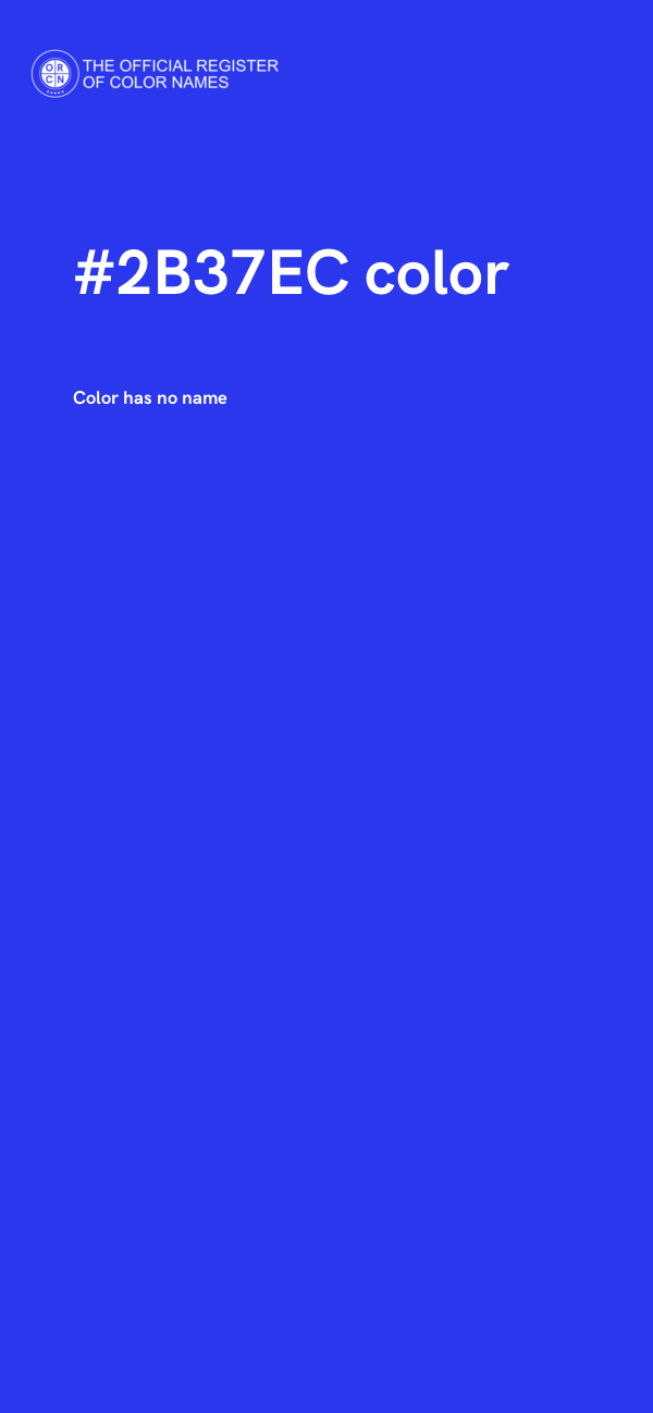 #2B37EC color image